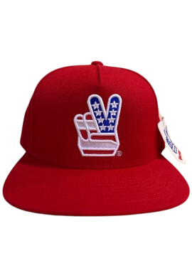 Vincistar American Flag Victory Cap - Red