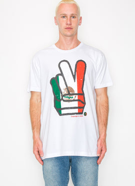 Vincistar Men's Mexican Flag T-Shirt - White